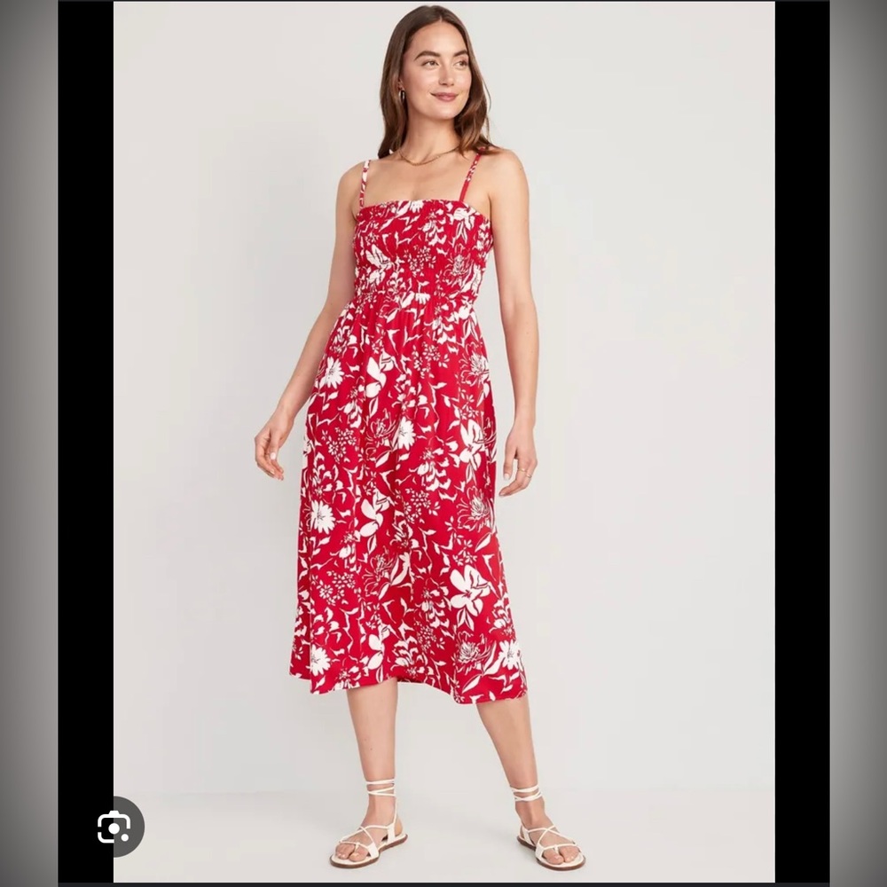 Old Navy Flowerbed in Red sundress